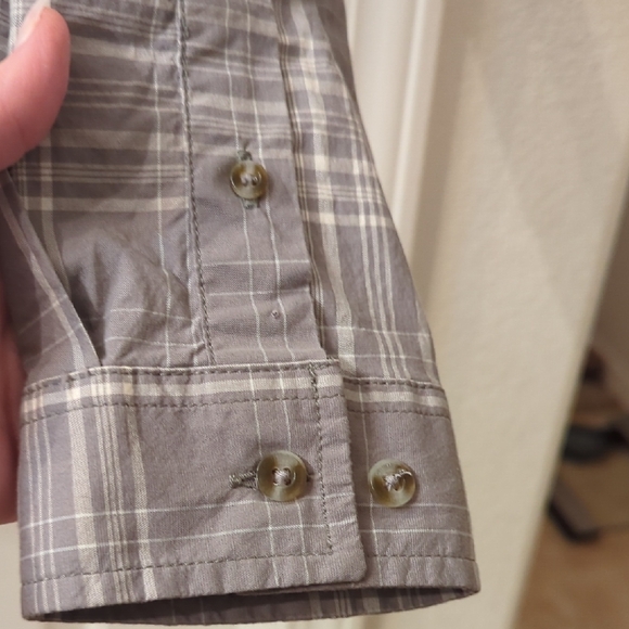 Women's Large Carhartt Gray Plaid Shirt - Picture 5 of 6